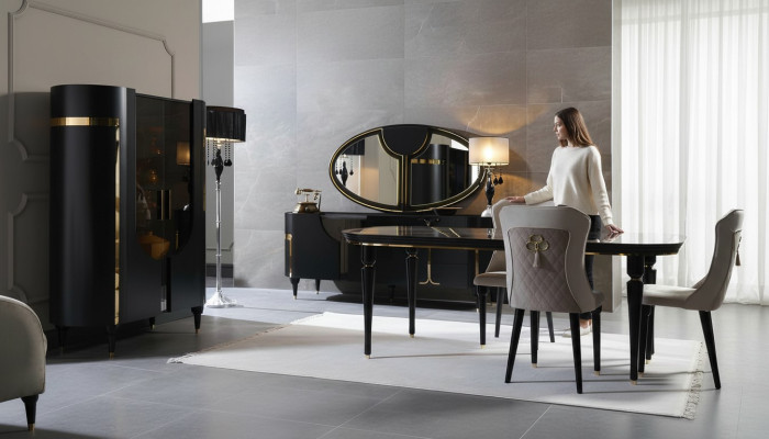 Table wood tables modern design dining room dining luxury table in Italian style