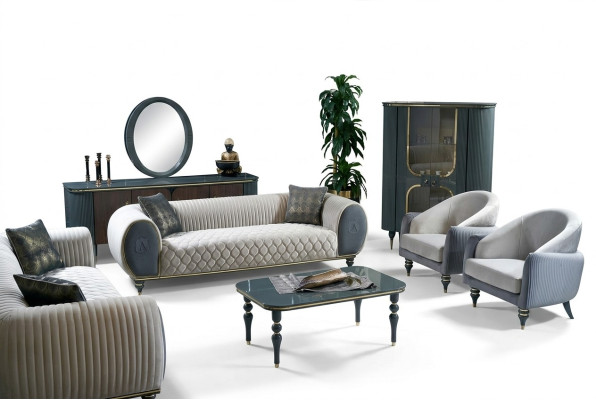 Design sofas upholstered couches fabric relax modern sofa set 3+1+1 seater set