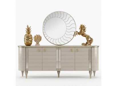 Wooden dressers sideboard furniture cabinet set 2-piece dresser mirror group