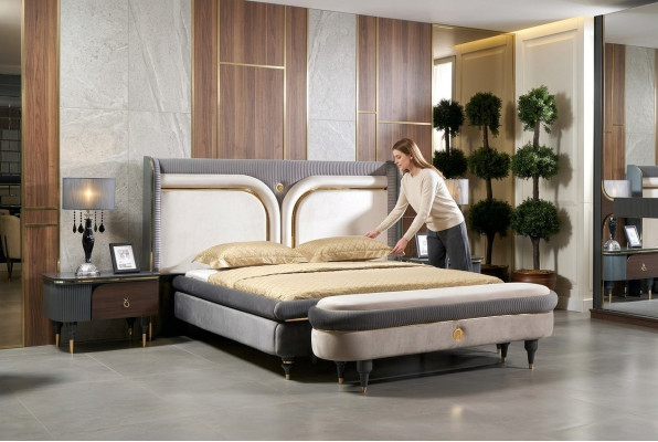 Luxury bed frame beds double bed frame design furniture bed marriage hotel modern
