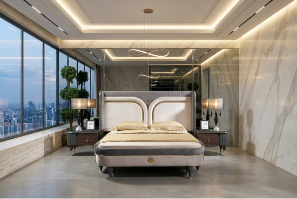 Luxury bed frame beds double bed frame design furniture bed marriage hotel modern