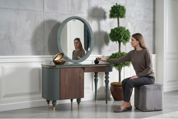 Bedroom furniture designs 2-piece vanity table dressing table makeup table mirror