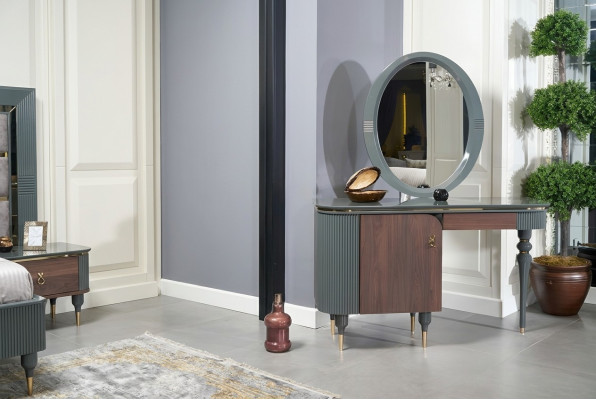 Bedroom furniture designs 2-piece vanity table dressing table makeup table mirror