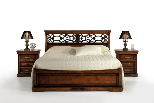 Bed furniture for bedroom double bed wooden bed designer bed Vaccari cav Giovanni
