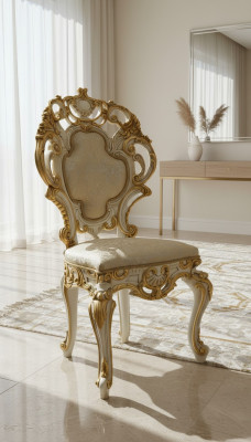 Dining room chairs wood luxury armchair chair white chairs living room furniture baroque new