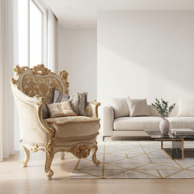 Classic armchair sofa couch chair TV club armchair Italian furniture new