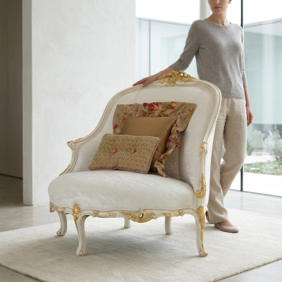 Armchair 1-seater sofa upholstery couches single seater Chesterfield wing chair furniture
