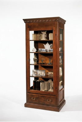 Solid wood furniture glass display cabinet real wood sideboard living room display cabinet