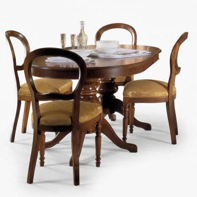 Table wooden table baroque rococo dining room royal dining table classic table