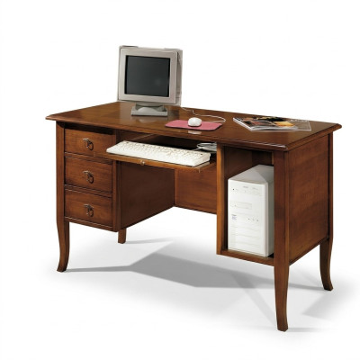 Italian desk with extendable drawers made of solid wood
