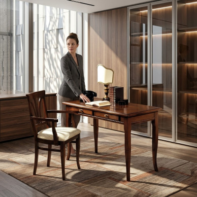 Table Desk Secretary Desks Italian Furniture Chair Set Office 2-piece