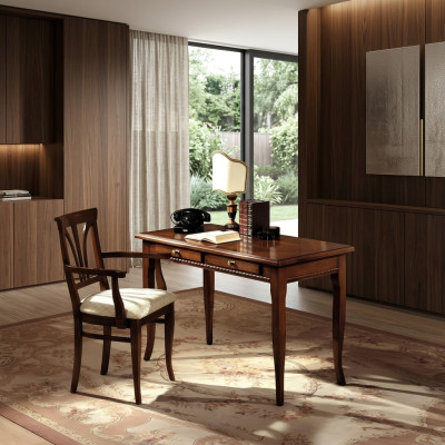 Table Desk Secretary Desks Italian Furniture Chair Set Office 2-piece