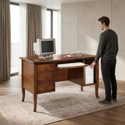 Office computer desk furniture set solid wood desk Italian furniture new