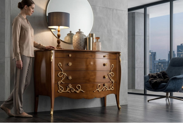 Dresser Sideboard Brown Solid Sideboards Wood Cabinet Furniture Dressers