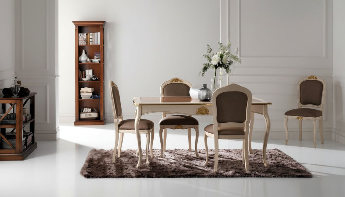 Table Genuine Wood Classic Baroque Antique Style Dining Table Genuine Wood