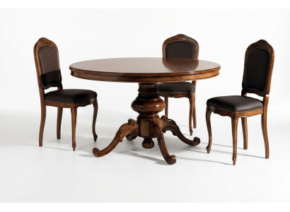 Dining set dining table table tables 4x armchairs set chair round 5-piece set ensemble