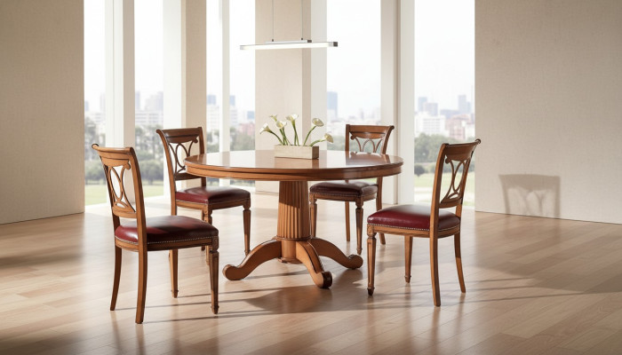 Round tables furniture dining table in antique style Italian dining tables wooden tables
