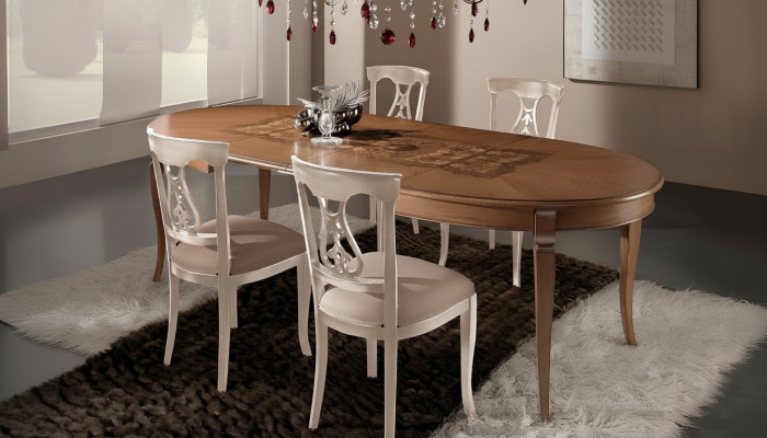 Dining room set dining group classic real wood 4-piece set chair ensemble 4x chairs