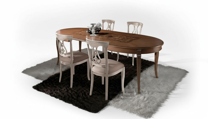 Dining room set dining group classic real wood 4-piece set chair ensemble 4x chairs