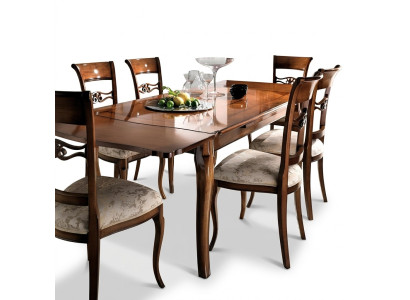 Modern dining room table, sliding table, natural wood design, real wood furniture dining table.