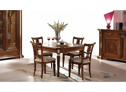 Set of 4 chairs armchairs dining room suite wood modern group upholstered chair furniture