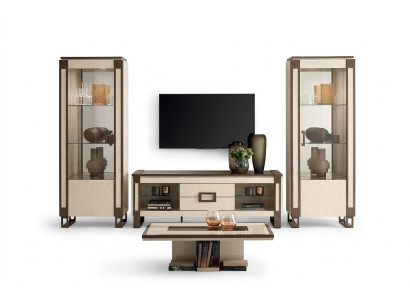 Design living room wall unit sideboard 2x display cabinets RTV lowboard sideboard 3-piece set living room walls