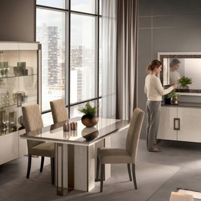Dining room set 3-piece. Dining table, display cabinet, sideboard modern dining room furniture set Italy