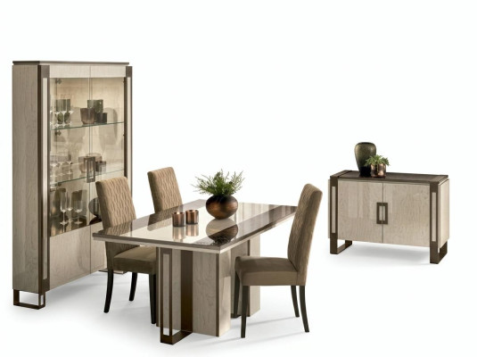 Dining room set 3-piece. Dining table, display cabinet, sideboard modern dining room furniture set Italy