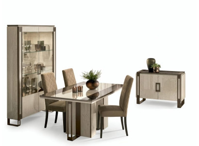 Dining room set 3-piece. Dining table, display cabinet, sideboard modern dining room furniture set Italy