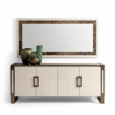 Designer dresser sideboard side low board cabinet living room shelf luxury mirror