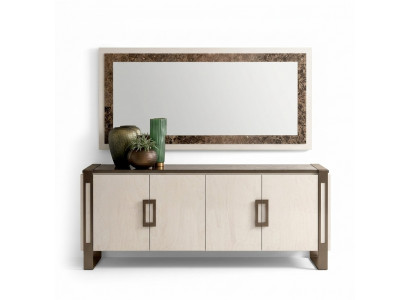 Designer dresser sideboard side low board cabinet living room shelf luxury mirror