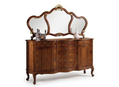 Brown dresser vanity dressing table vanity dresser mirror 7 drawers new