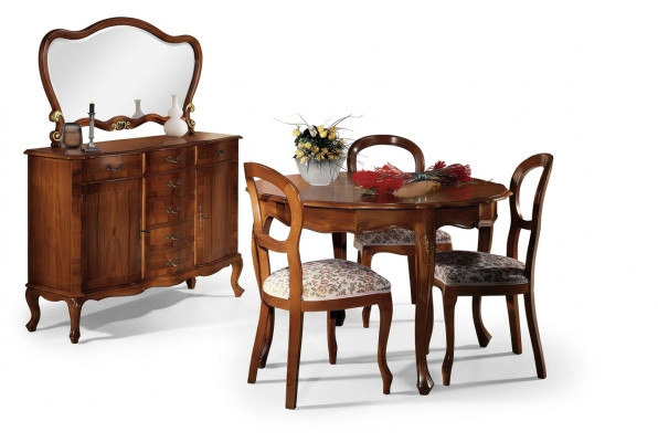Round table chairs 4-piece dining room wooden table dining room set chair dining table group