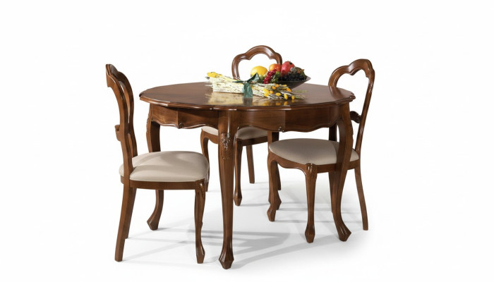 Dining room set chair dining table suite round tables chairs 4-piece wooden table solid wood