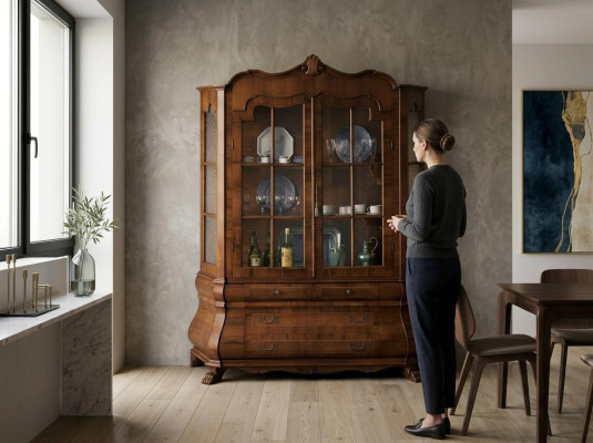 Showcase with 2 Doors Cabinet Display Living Room Cabinets New Furniture Glass Italy