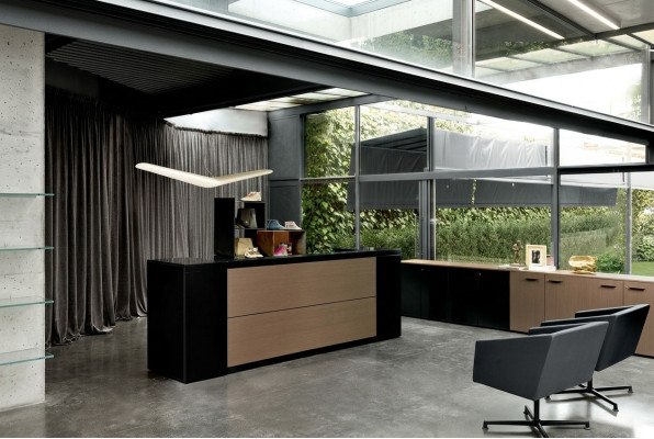 Reception desk office furniture counter furniture table law office practice Frezza reception desks