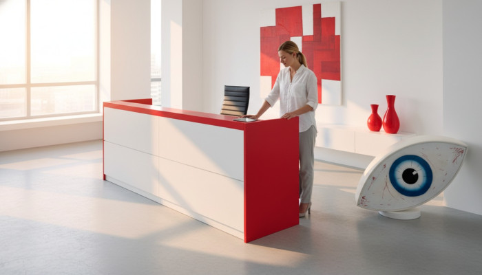 Reception desk office furniture reception desks table law firm practice Frezza counter furniture