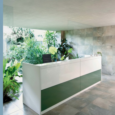 Reception counter, work desk, reception, office furniture, reception desk, office, new.