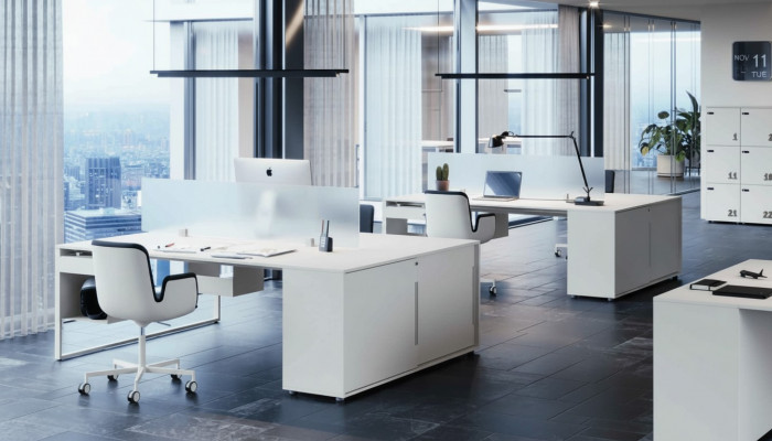 Desk Worktable Computer Desk Double Desk with Drawer