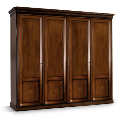 Luxury Wardrobe Closet Italian Furniture Bedroom Solid Wood Cabinets