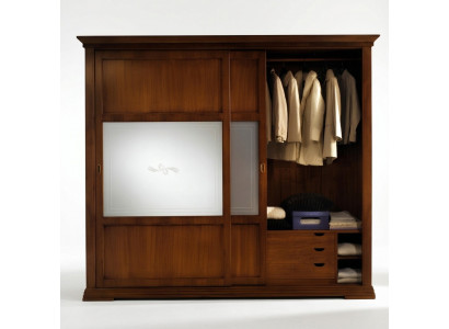 Luxury wardrobe bedroom closet solid wood cabinets Italian furniture