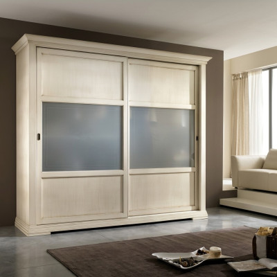 Luxury wardrobe Italian furniture bedroom closet solid wood cabinets