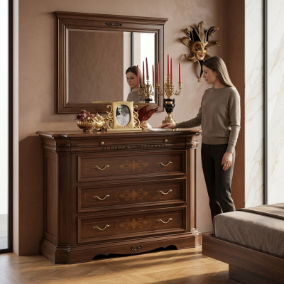 Sideboard Cupboard Dresser 4 Drawers Wood Drawer Cabinet Sideboard Dressers