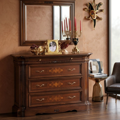 Sideboard Cupboard Dresser 4 Drawers Wood Drawer Cabinet Sideboard Dressers
