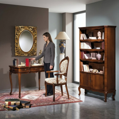 Set table with mirror tables armchair chair set retro-style cabinet furniture 3-piece