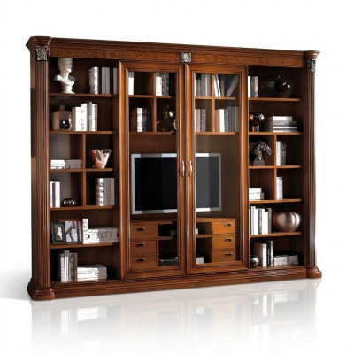 Cabinet display case wood living room furniture TV wall unit design living room display cases
