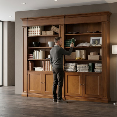 Solid real wood filing cabinet office cupboard shelves cabinets bookcase
