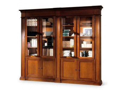 Living room cupboard shelf bookshelf wood office cabinet cabinets display case Italy