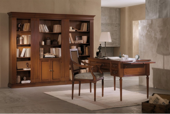 Table Desk Secretary Desks Italian Furniture Chair Set Office 2-piece