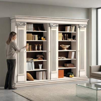 Living room cabinet bookshelf wood office cabinet shelf cabinets display case Italy